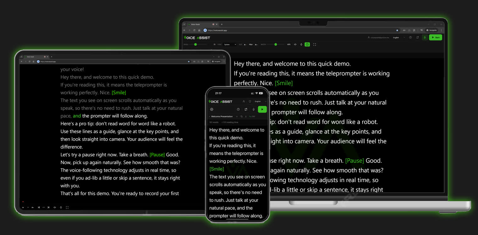 Voice Assist interface.